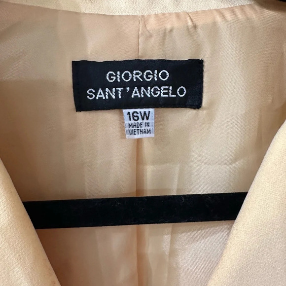 Giorgio Sant’Angelo Blazer Butter Yellow Jacket Blazer Size 16W - Picture 5 of 5